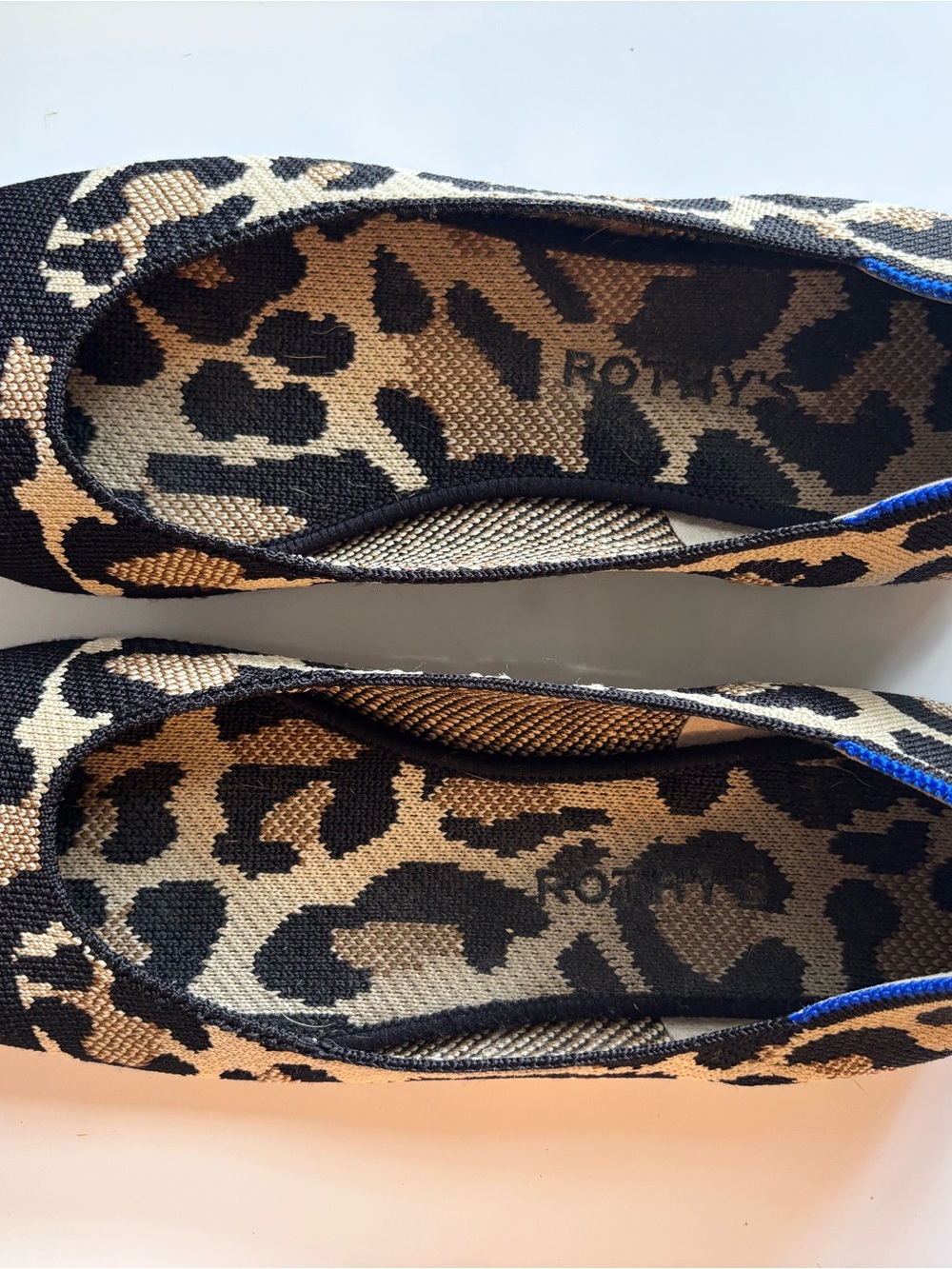 Rothy's Leopard Print Ballet Flats - Black & Tan